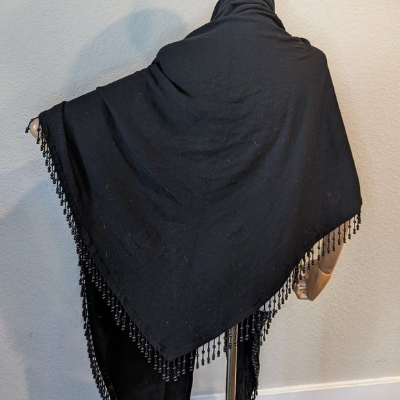 Silver Threads LTD Beaded Fringe Cape | Goth | Witchy - Picture 5 of 6
